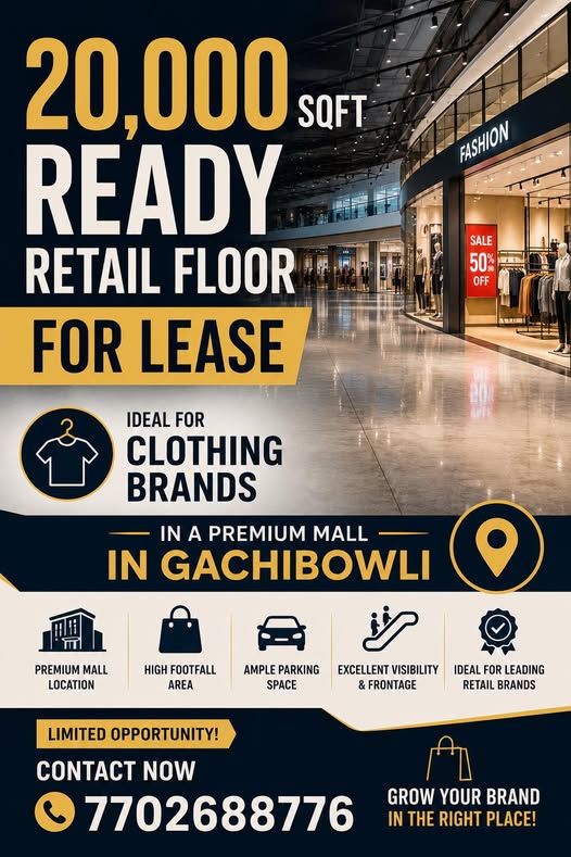 Commercial Property for Lease in Hyderabad near Premium Mall, Ranga Reddy